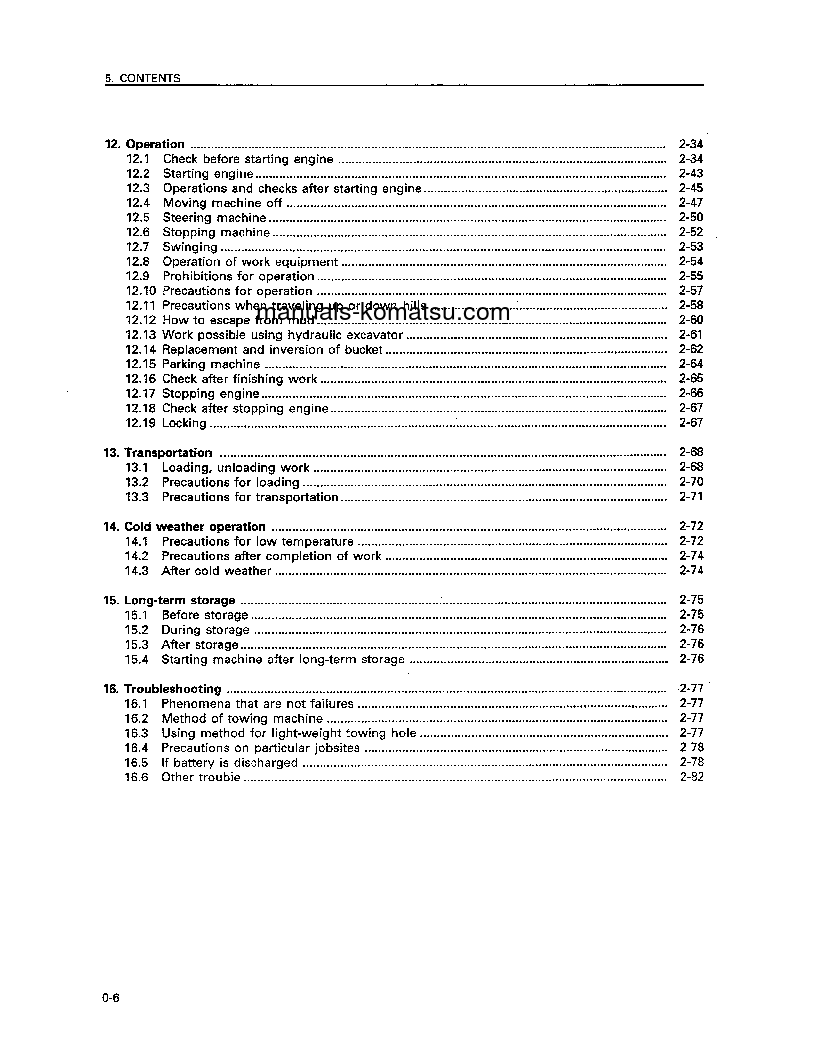 Protected: PC200-6(THA)-B S/N C10001-C10567 Operation manual (English)