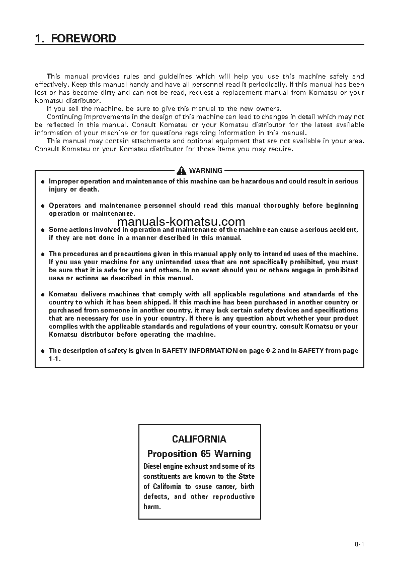 Protected: WA700-3(JPN) S/N 50010-51000 Operation manual (English)