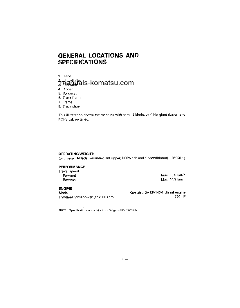 Protected: D475A-2(JPN) S/N 10201-10281 Operation manual (English)