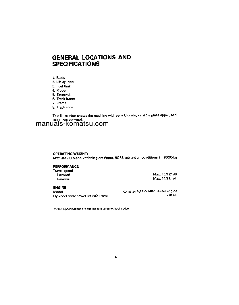 Protected: D475A-2(JPN) S/N 10282-10364 Operation manual (English)