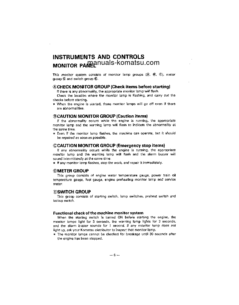 Protected: D475A-2(JPN) S/N 10282-10364 Operation manual (English)