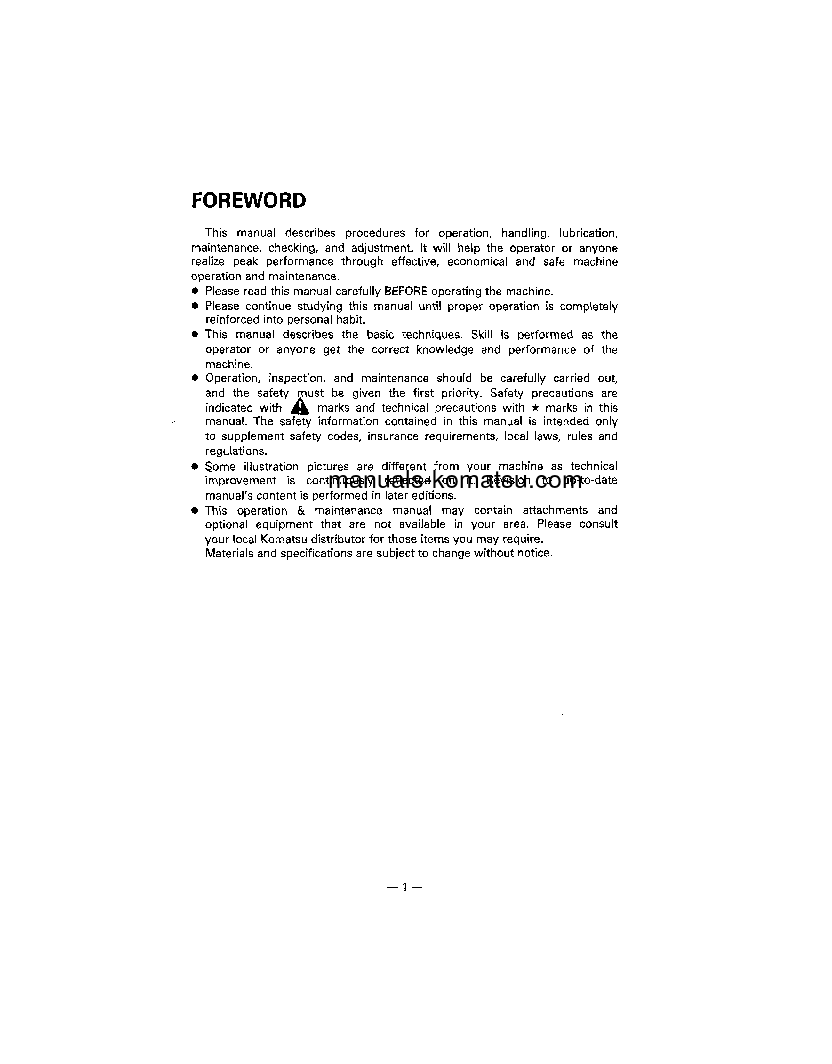 Protected: PC220-5(JPN) S/N 35001-36613 Operation manual (English)