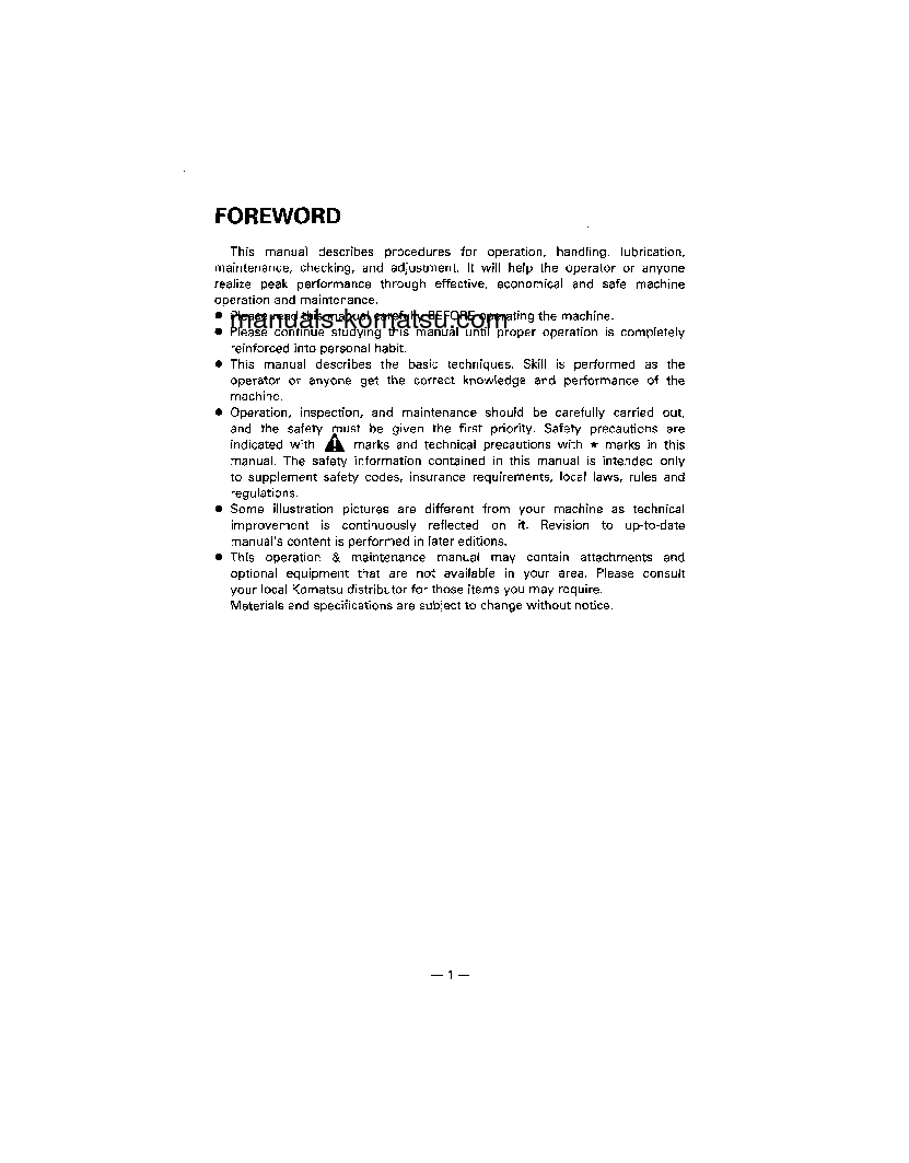 Protected: PC300LC-5(JPN) S/N 20001-21400 Operation manual (English)