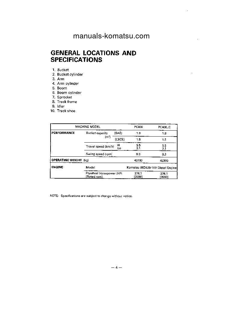 Protected: PC400LC-5(JPN) S/N 20001-20602 Operation manual (English)