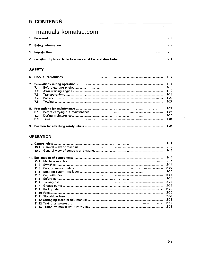 Protected: WA450L-3(JPN) S/N 53001-UP Operation manual (English)
