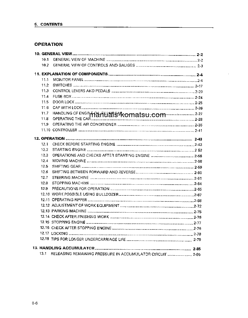 Protected: D575A-2(JPN) S/N 10035-UP Operation manual (English)
