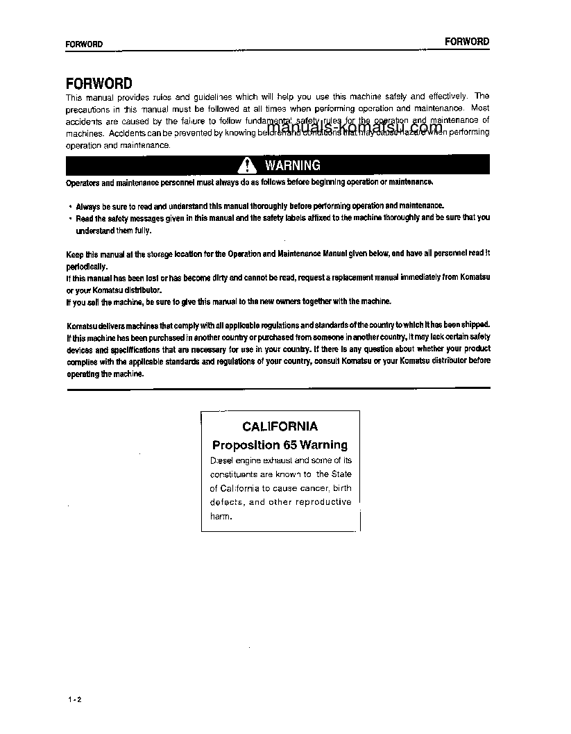 Protected: D61PX-12(JPN) S/N 1001-1111 Operation manual (English)