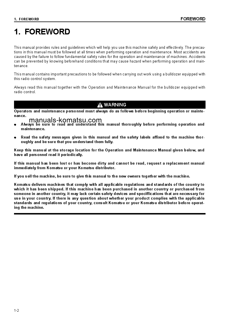 Protected: D375A-5(JPN)-RADIO CONTROL S/N 18020, 18040 Operation manual (English)