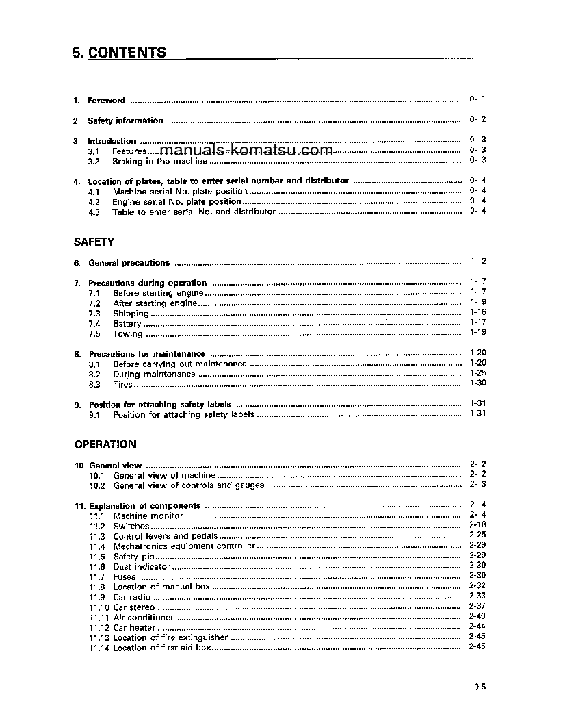 Protected: HD605-5(JPN) S/N 1013-UP Operation manual (English)