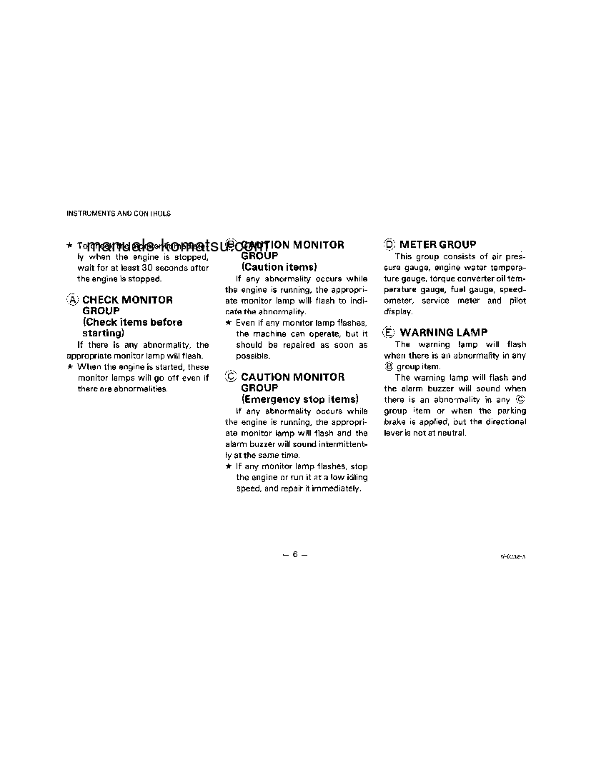 Protected: WA500-1(USA)-L S/N 20051-20130 Operation manual (English)