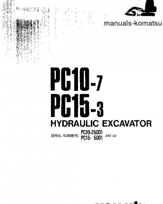 PC15-3(JPN) S/N 5001-6221 Operation manual (English)