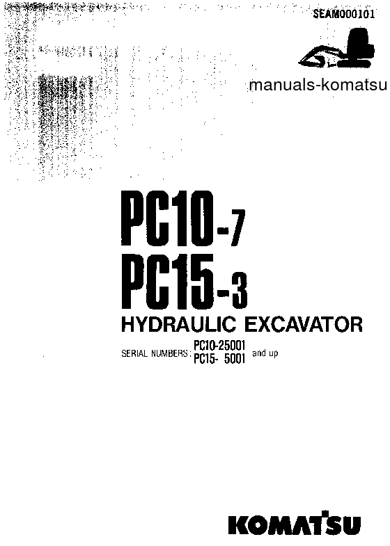 PC15-3(JPN) S/N 5001-6221 Operation manual (English)