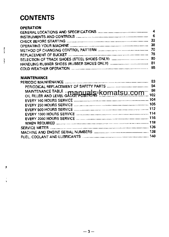 Protected: PC15-3(JPN) S/N 5001-6221 Operation manual (English)