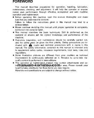 PC60-6(JPN)-CUSTOM S/N 34101-UP Operation manual (English)
