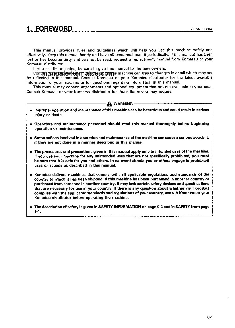 Protected: PC710SE-5(JPN) S/N 10119-UP Operation manual (English)