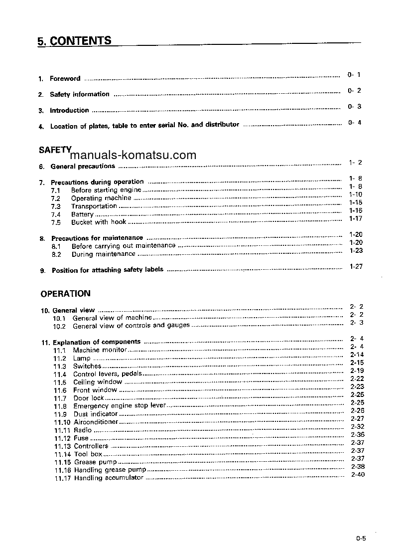 Protected: PC710SE-5(JPN) S/N 10119-UP Operation manual (English)