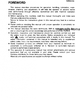 HD325-6(JPN) S/N 5001-UP Operation manual (English)