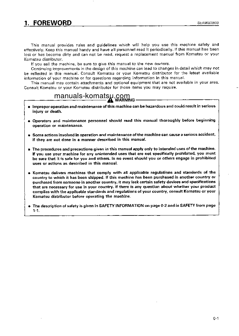 Protected: HD325-6(JPN) S/N 5292-5484 Operation manual (English)