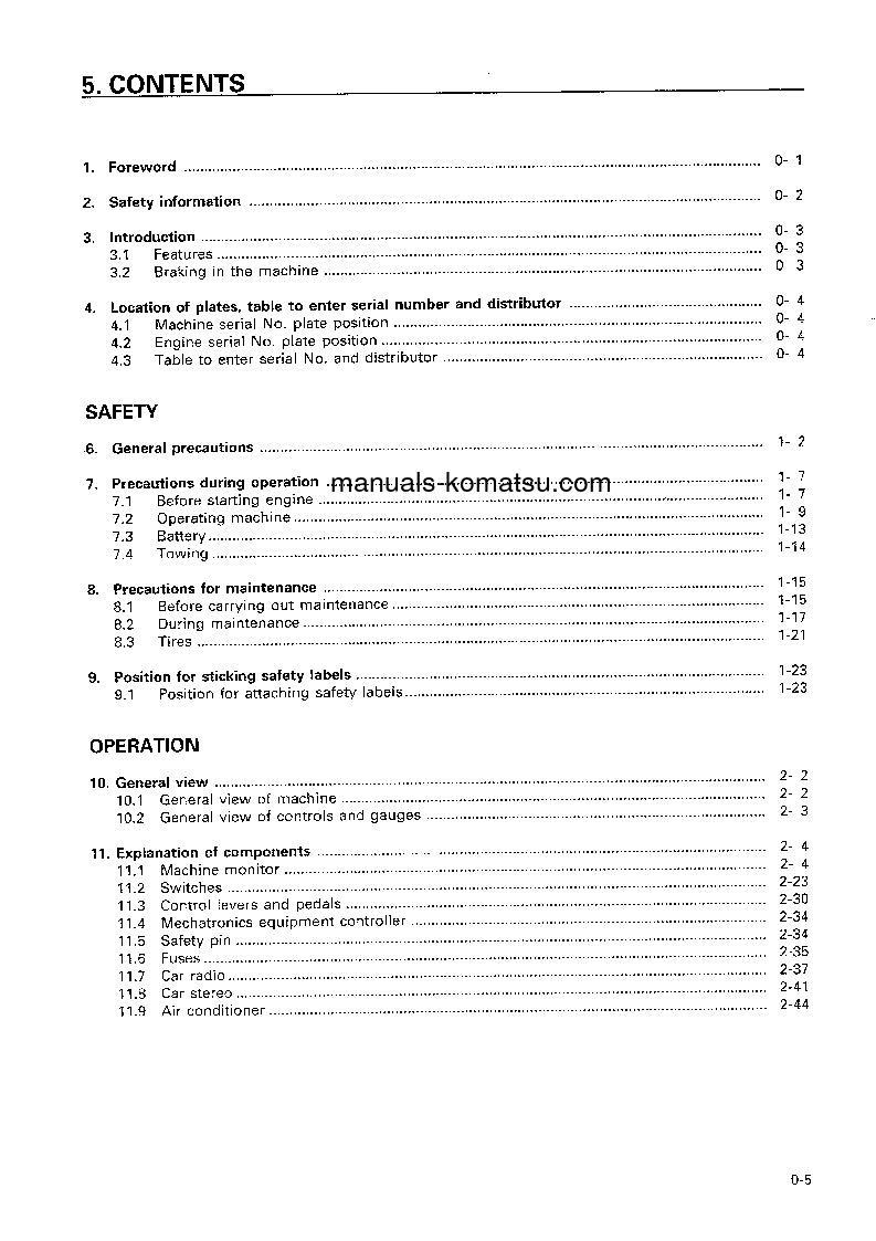 Protected: HD325-6(JPN) S/N 5292-5484 Operation manual (English)