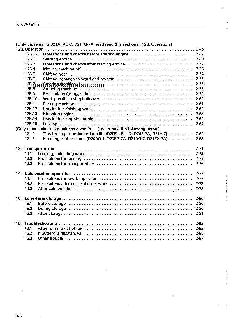 Protected: D20AG-7(JPN) S/N 76441-UP Operation manual (English)