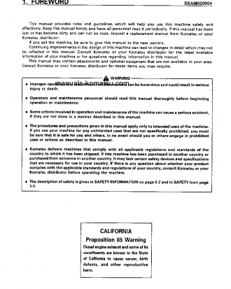 D20A-7(JPN) S/N 78604-80059 Operation manual (English)