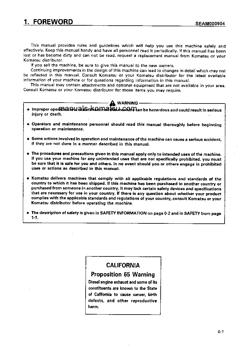 Protected: D21A-7(JPN) S/N 78604-80059 Operation manual (English)