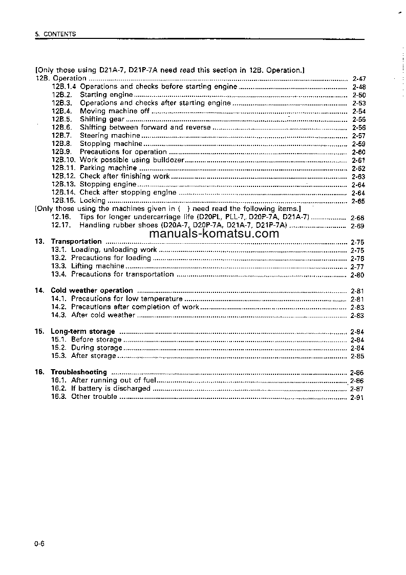 Protected: D21A-7(JPN) S/N 78604-80059 Operation manual (English)