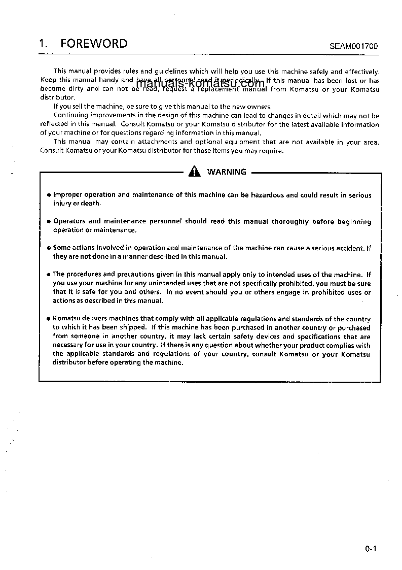 Protected: GD825A-2(JPN) S/N 11001-12050 Operation manual (English)