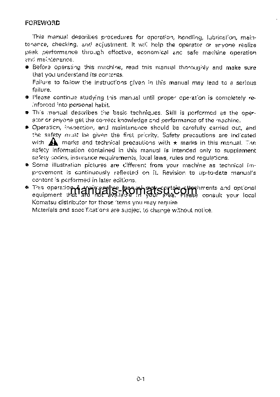 Protected: PC01-1(JPN)-A S/N 10001-14000 Operation manual (English)