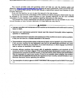 WA450-3(JPN) S/N 50001-UP Operation manual (English)
