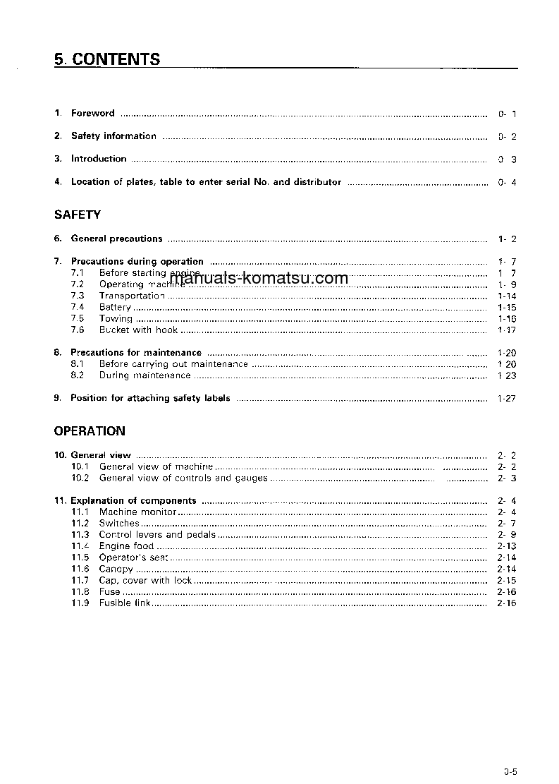 Protected: PC05-7(JPN) S/N 10617-UP Operation manual (English)