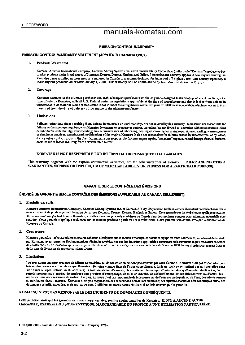 Protected: D475A-2(JPN) S/N 10365-UP Operation manual (English)