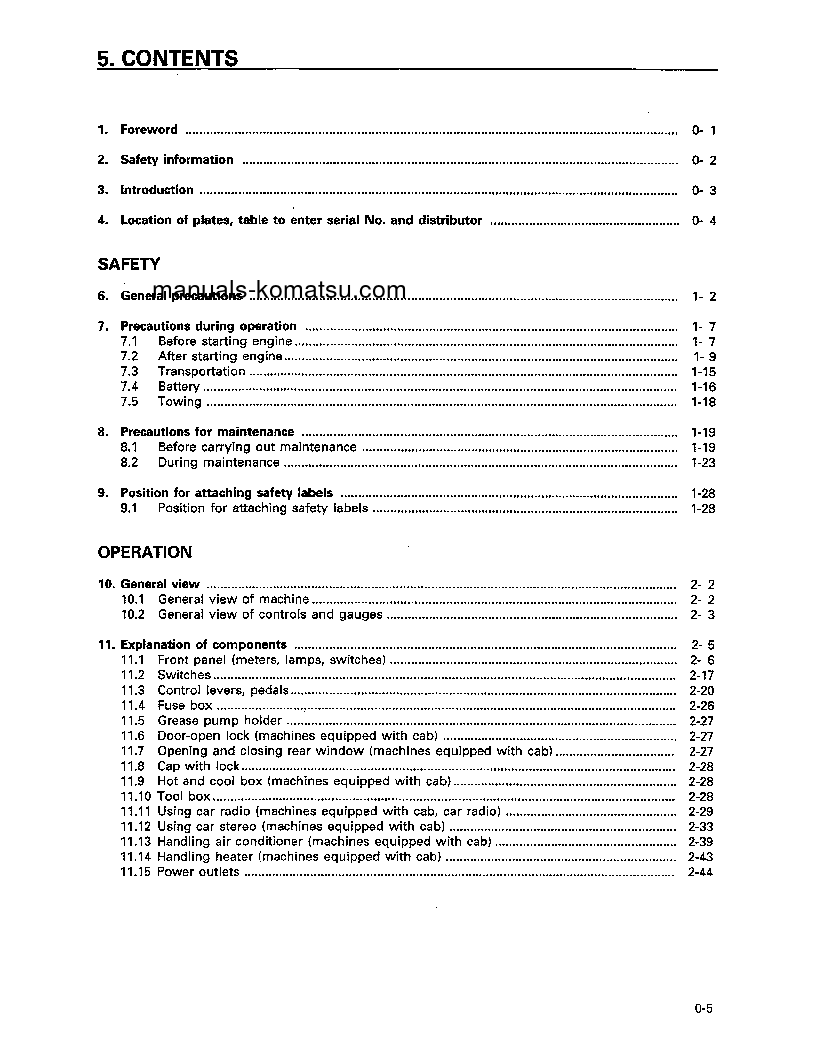 Protected: D41P-6(BRA) S/N B20501-B30000 Operation manual (English)