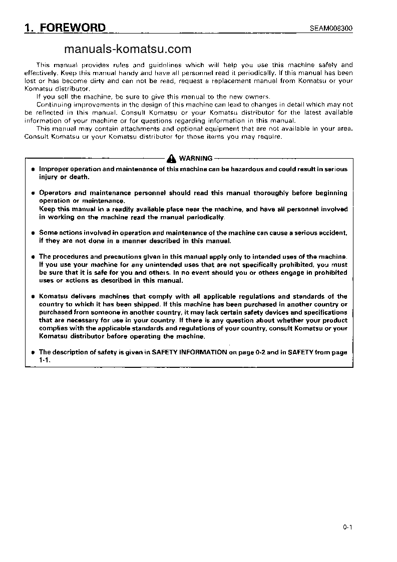 Protected: D375A-2(JPN) S/N 16001-UP Operation manual (English)