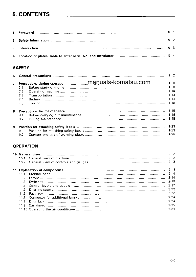 Protected: D375A-2(JPN) S/N 16001-UP Operation manual (English)