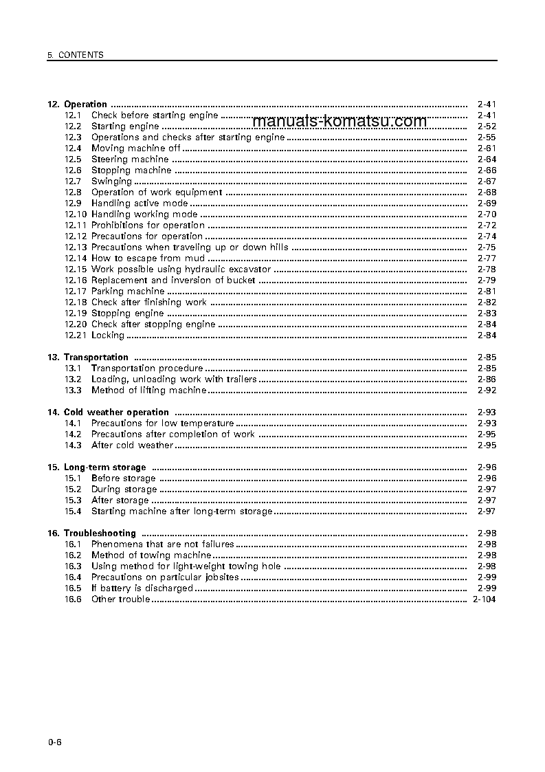 Protected: PC300LC-6(JPN) S/N 33466-UP Operation manual (English)