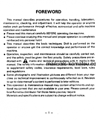 D20Q-6(JPN) S/N 60165-UP Operation manual (English)