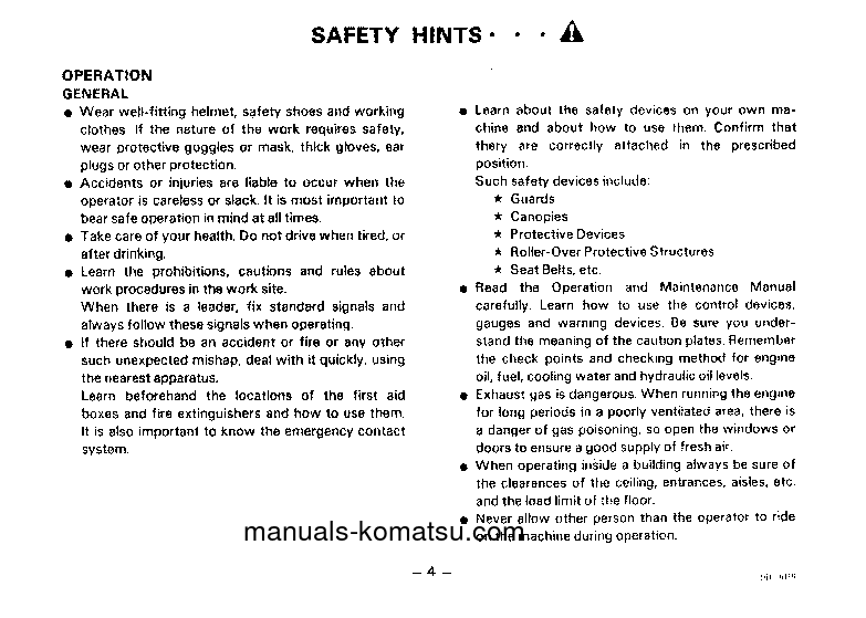 Protected: D20S-6(JPN) S/N 60165-UP Operation manual (English)