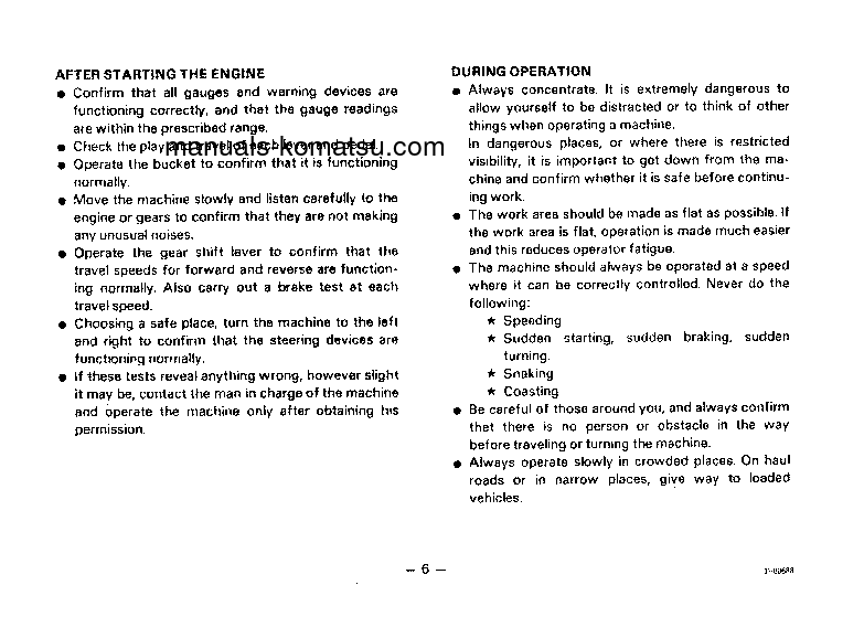 Protected: D20S-6(JPN) S/N 60165-UP Operation manual (English)