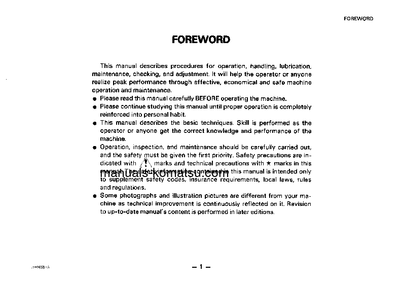 Protected: D60P-8(JPN) S/N 45001-UP Operation manual (English)