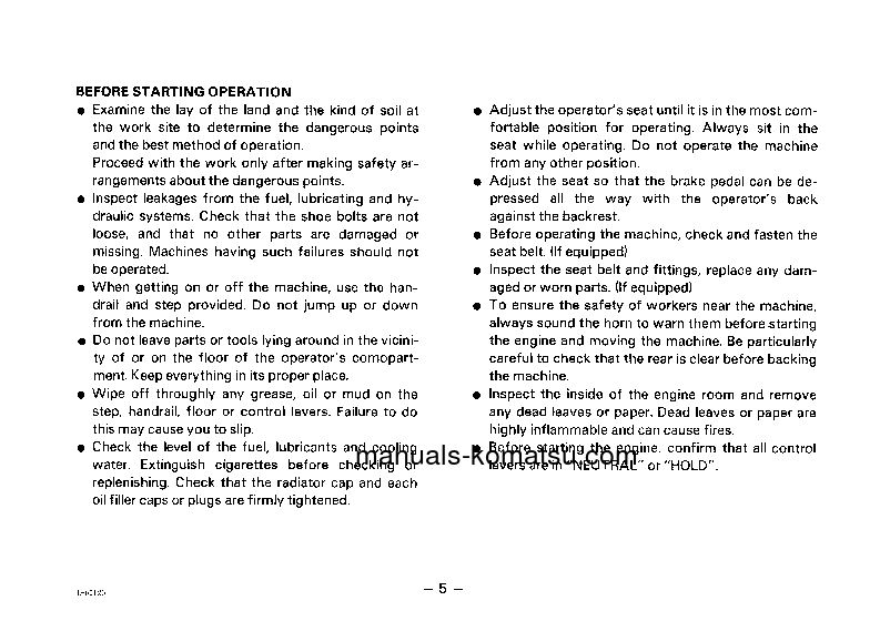 Protected: D60P-8(JPN) S/N 45001-UP Operation manual (English)