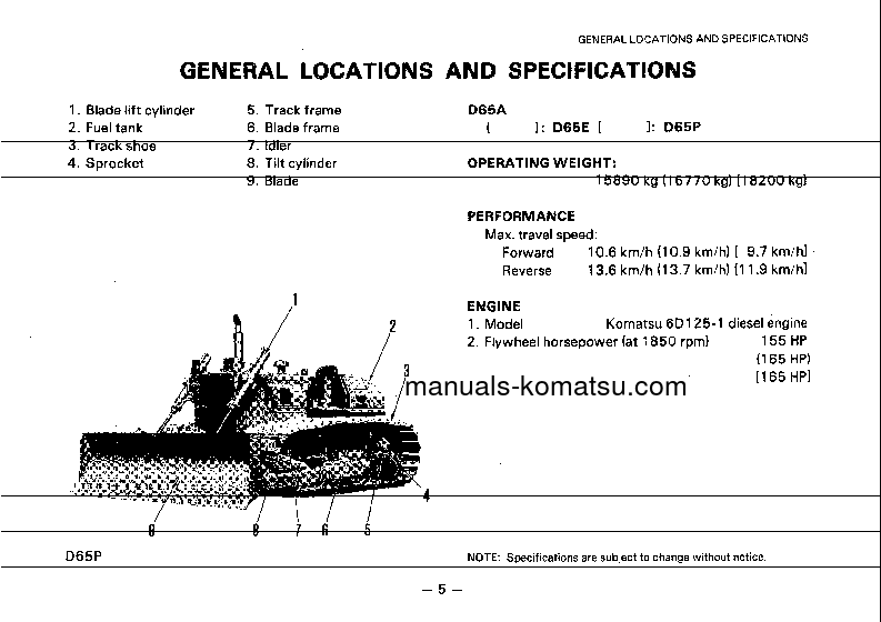 Protected: D65P-8(JPN) S/N 45001-UP Operation manual (English)