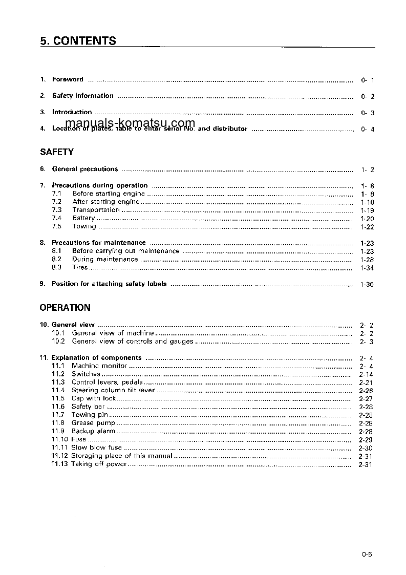 Protected: WA500-3(JPN) S/N 50001-UP Operation manual (English)