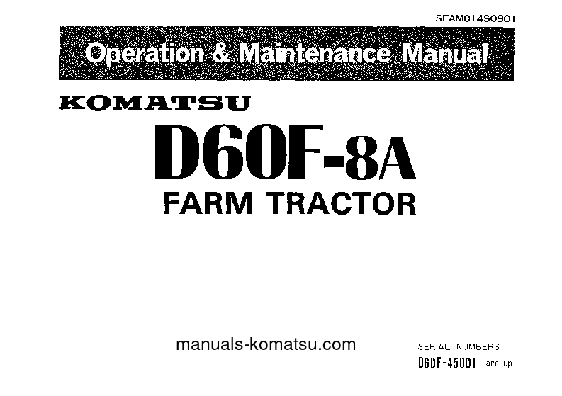 D60F-8(JPN)-A S/N 45001-UP Operation manual (English)