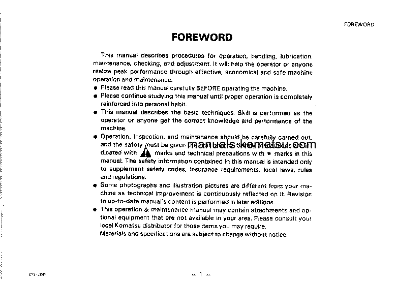 Protected: D85A-21(JPN)-B S/N 35063-UP Operation manual (English)