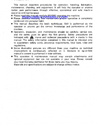 D135A-2(JPN) S/N 10301-UP Operation manual (English)