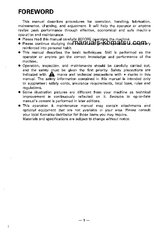 Protected: D135A-2(JPN) S/N 10301-UP Operation manual (English)