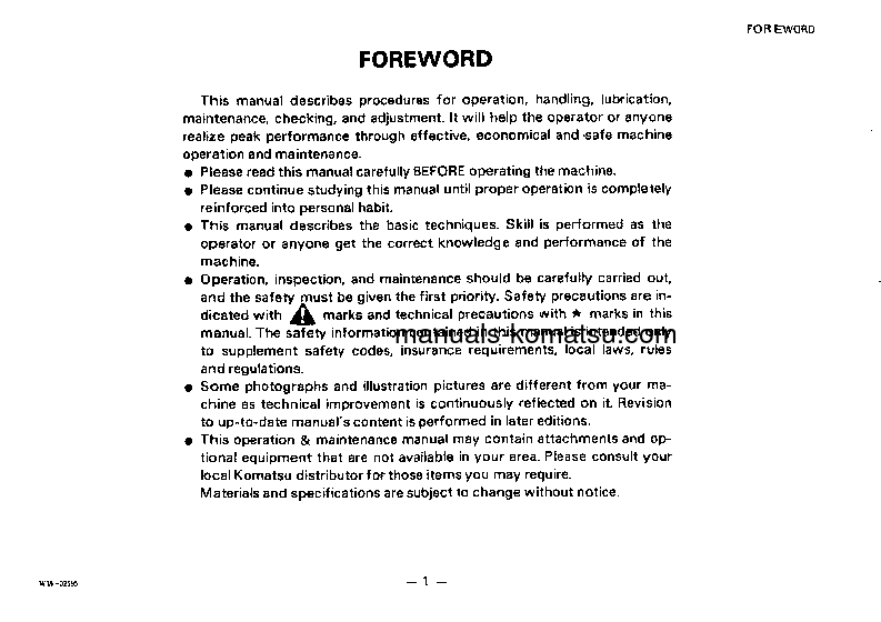 Protected: D155A-2(JPN) S/N 53135-UP Operation manual (English)