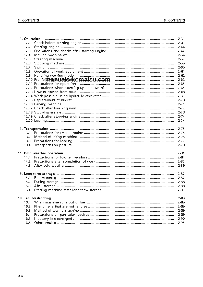 Protected: PC1100LC-6(JPN) S/N 10001-10114 Operation manual (English)