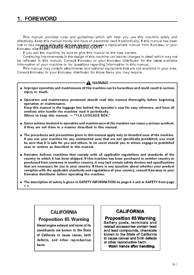 Protected: PC1100LC-6(JPN) S/N 10115-UP Operation manual (English)